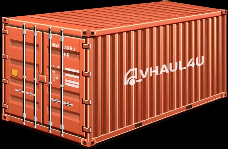 Container freight station with trucks and cargo for CFS pickup and delivery services