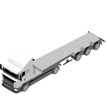 Flatbed trailer truck